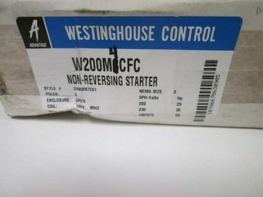 W200M4CFC WESTINGHOUSE Nicht umkehrbarer Starter Vorteil 3 Pole 600V 50/60 Hz 120 Volt