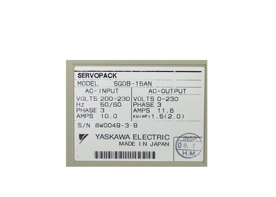 Yaskawa SGDB-15AN AC SERVO VERSTÄRKER Mechatrolink 200-230V 10A 1.3KW 3 PHASE