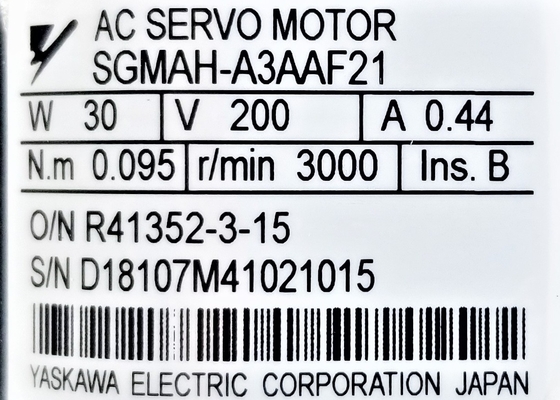 Yaskawa AC Servomotor SGMAH-A3AAF21 brandneu in Originalpackung