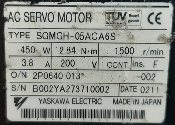 Yaskawa SGMGH-05ACA6S 0,45kw Wechselstrom-Servomotor Neu Original