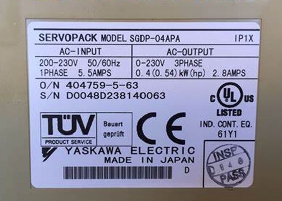 Yaskawa SGDP-04APA Digitaler AC-Servoantrieb unterstützt Inkremental- und Absolutwertgeber