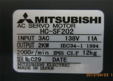 HC-SF202 2KW Mitsubishi Industrie-Servomotor HC SERIE 200-230VAC 3-Phasen