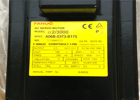 Industrielles Servo- Motor-A06B-0373-B175 Fanuc-Alpha 2/3000 3000rpm 200-230V
