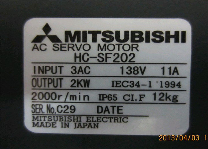 HC-SF202 2KW Mitsubishi Industrie-Servomotor HC SERIE 200-230VAC 3-Phasen